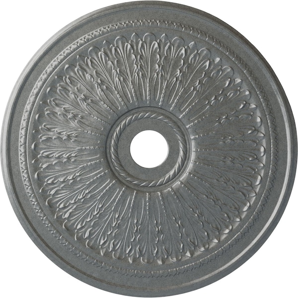 Ekena Millwork Oakleaf Ceiling Medallion (Fits Canopies up to 6 1/4"), 29 1/8"OD x 3 5/8"ID x 1"P, Platinum CM29OAPLS - main